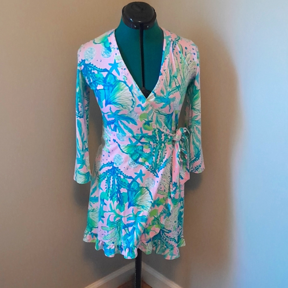 Lilly Pulitzer Wrap Romper Size XS Half Sleeve